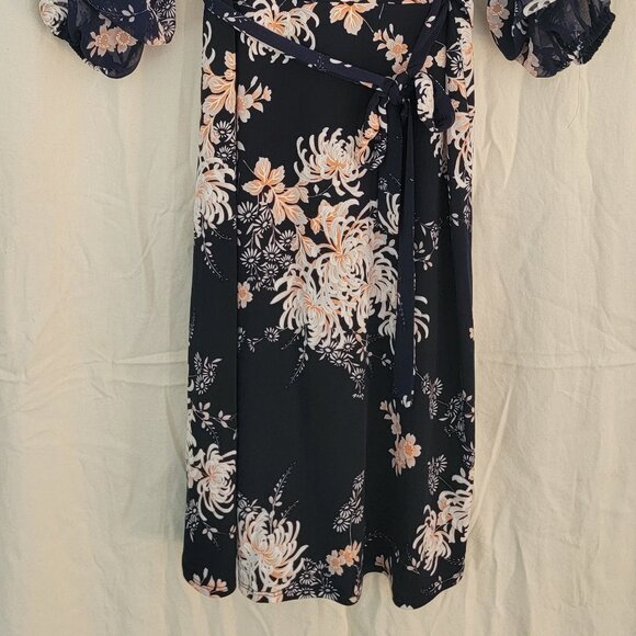 A-Line Ruffled Sleeve Floral Dress Size L - Picture 7 of 10